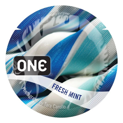 Презерватив ONE FlavorWaves 1 шт зі смаком Fresh Mint (Свіжа м'ята)