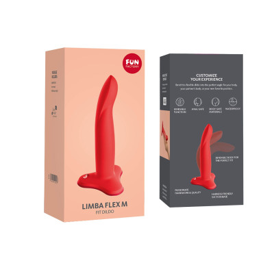 Фалоімітатор Fun Factory LIMBA FLEX M, кораловий, гнучкий