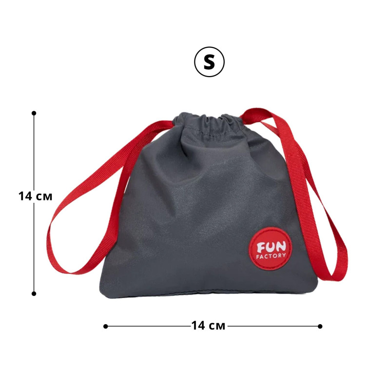 Сумка для секс-іграшок Fun Factory TOYBAG, S, сіра, кісет, 14x14 см