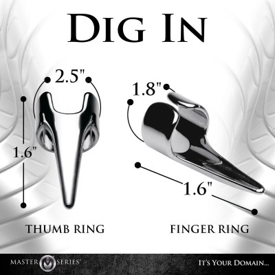 Набір кілець з кігтями Master Series Five-Piece Sensation Claw Rings - Silver (м'ята упаковка)