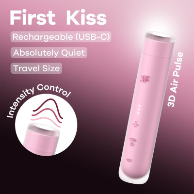 Вакуумний стимулятор Satisfyer First Kiss, технологія 3D Air Pulse (пошкоджене паковання)