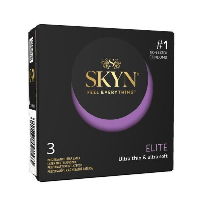 Безлатексні преміум-презервативи SKYN Elite 3 шт, ультратонкі (м'ята паковання)