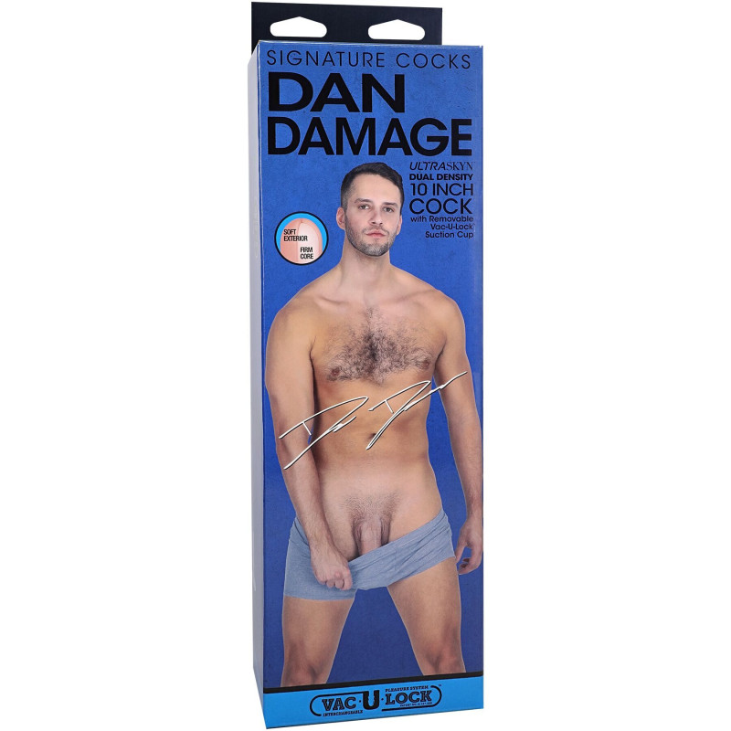 Фалоімітатор Doc Johnson Signature Cocks Dan Damage 10 inch UltraSkyn (м'ята упаковка)