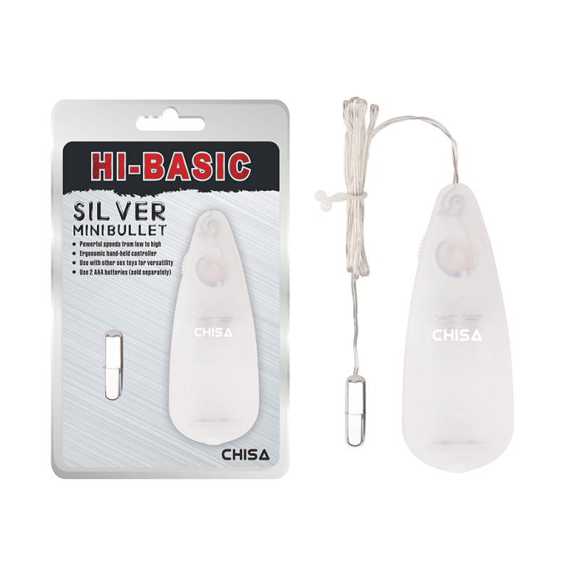 Віброкуль з пультом керування Chisa Hi-Basic Silver Mini Bullet