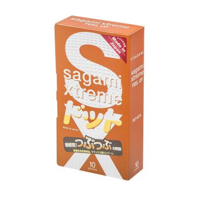 Презервативи супертонкі Sagami Xtreme Feel UP із точковою текстурою (10 шт)