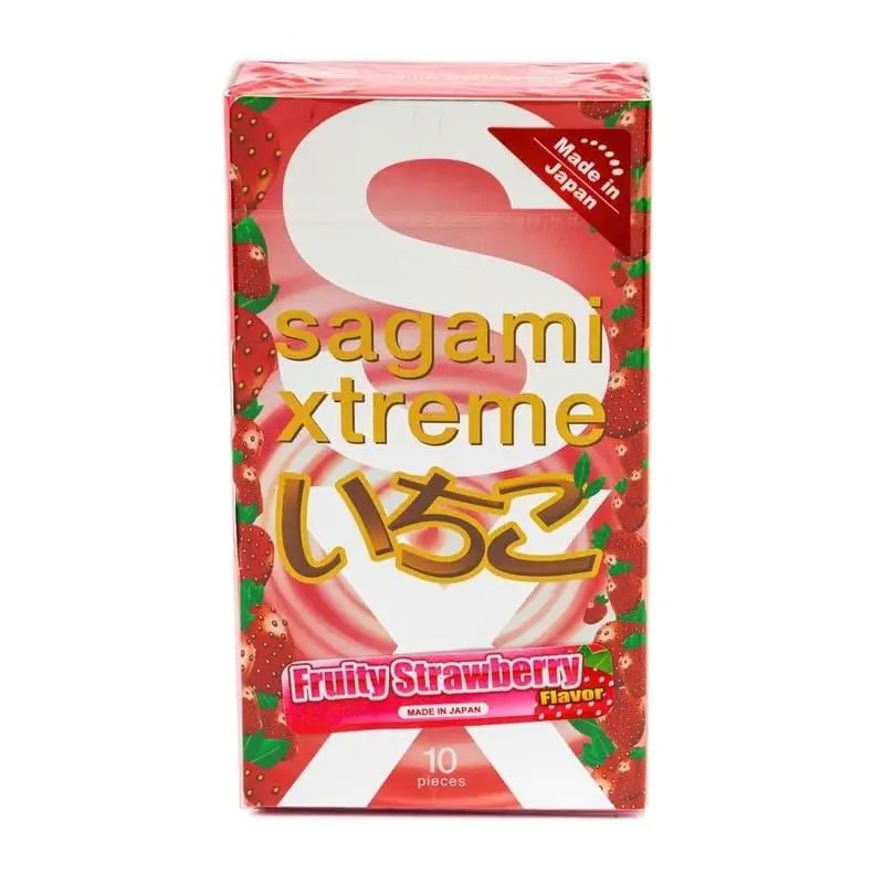 Презервативи ультратонкі Sagami Xtreme - Полуниця 0,04 мм (10 шт)