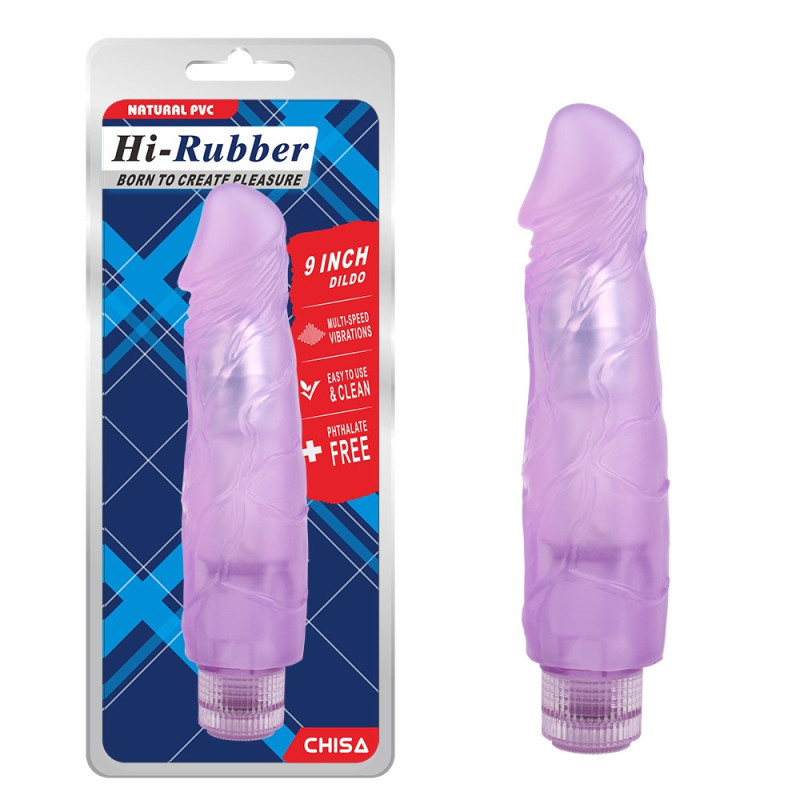 Вібратор реалістичний на батарейках Chisa Hi-Rubber, фіолетовий