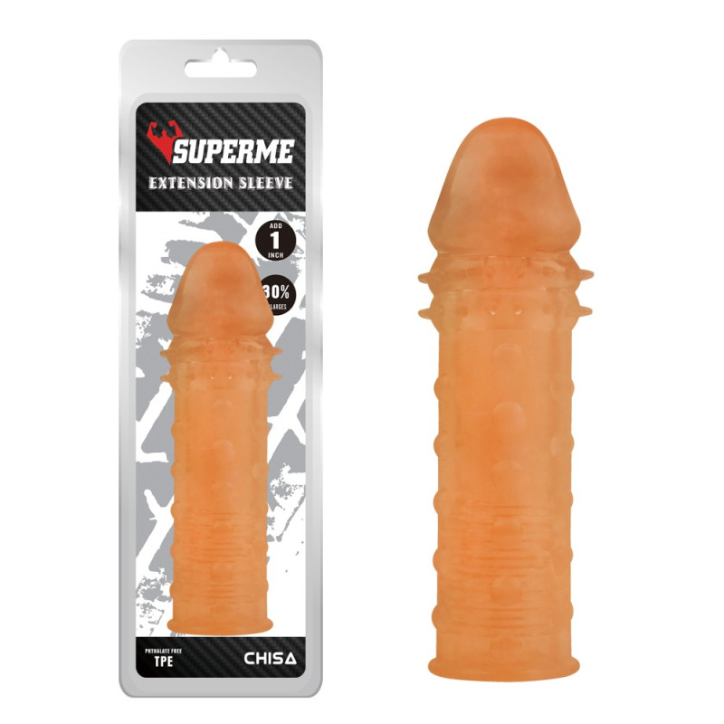 Насадка Chisa SuperMe Extra Texture Sleeve з вираженою голівкою та шипами