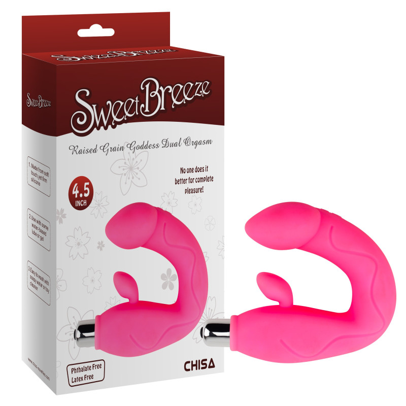 Вібратор подвійної стимуляції Chisa Sweet Breeze для точки G та клітора, рожевий