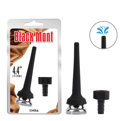 Насадка на анальний душ конічна Chisa Black Mont, чорна