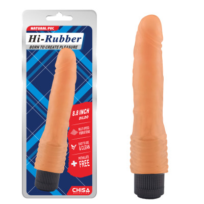 Вібратор реалістичний Chisa Hi-Rubber на батарейках, бежевий
