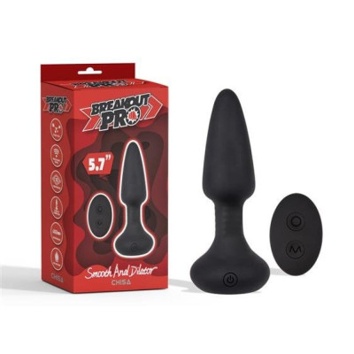 Анальна пробка з вібрацією та пультом керування Chisa Frisky Beaded Plug чорна