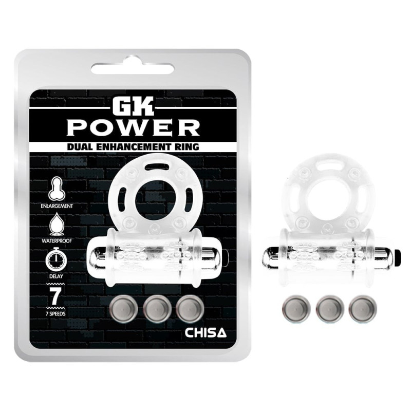 Ерекційне віброкільце Chisa Get Lock Vibrating Bull Ring, прозоре
