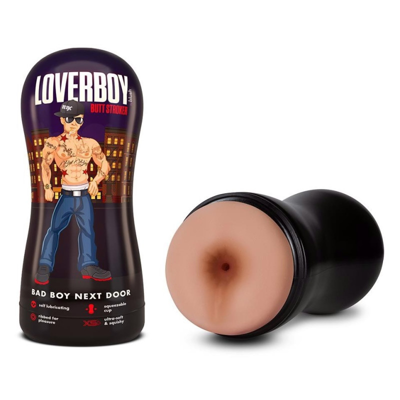 Мастурбатор анус Blush Coverboy Bad Boy у колбі, бежевий, 18.5 см