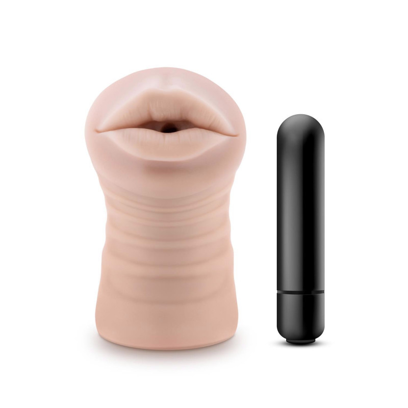 Мастурбатор ротик реалістичний Blush ENLUST NICOLE з віброкулею в комплекті