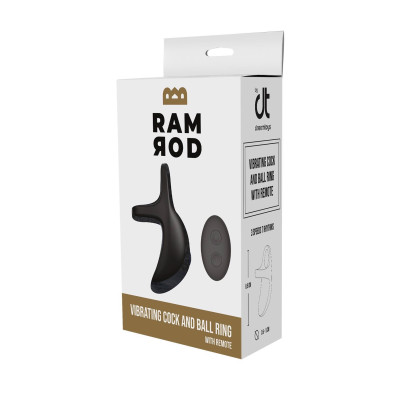 Ерекційне віброкільце Dream Toys Ramrod з пультом, чорне