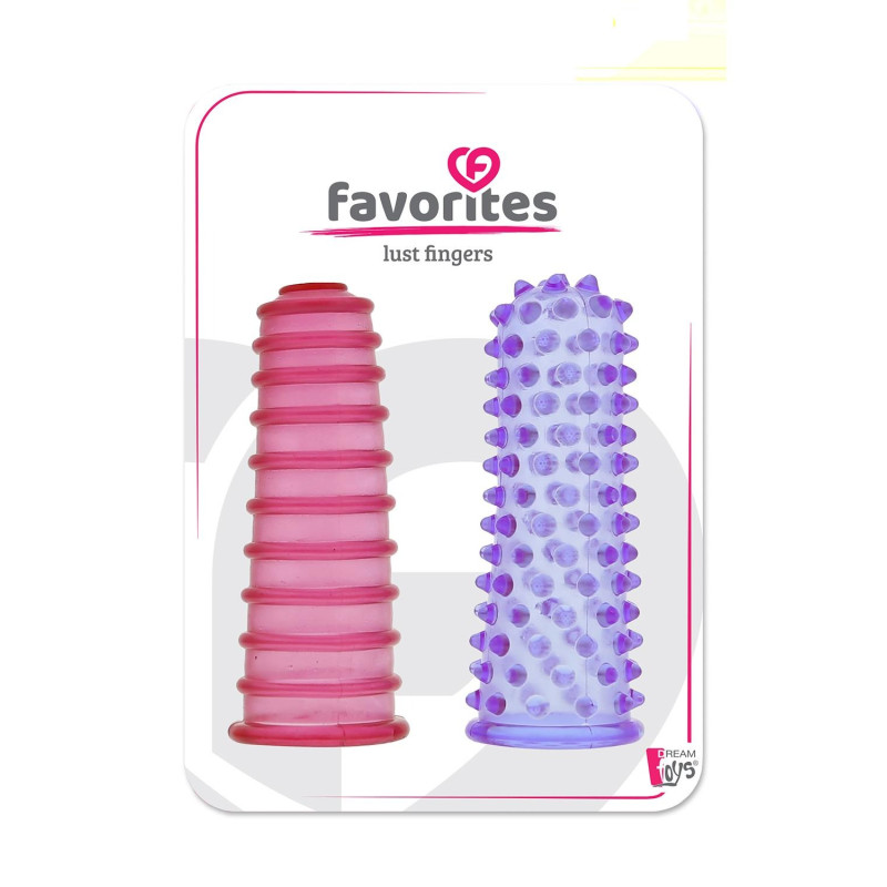 Насадки на палець ребристі Dream Toys Favorites Lust Fingers кольорові
