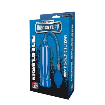 Вакуумна помпа із грушею Dream Toys MenzStuff Penis Enlarger для збільшення пеніса, синя