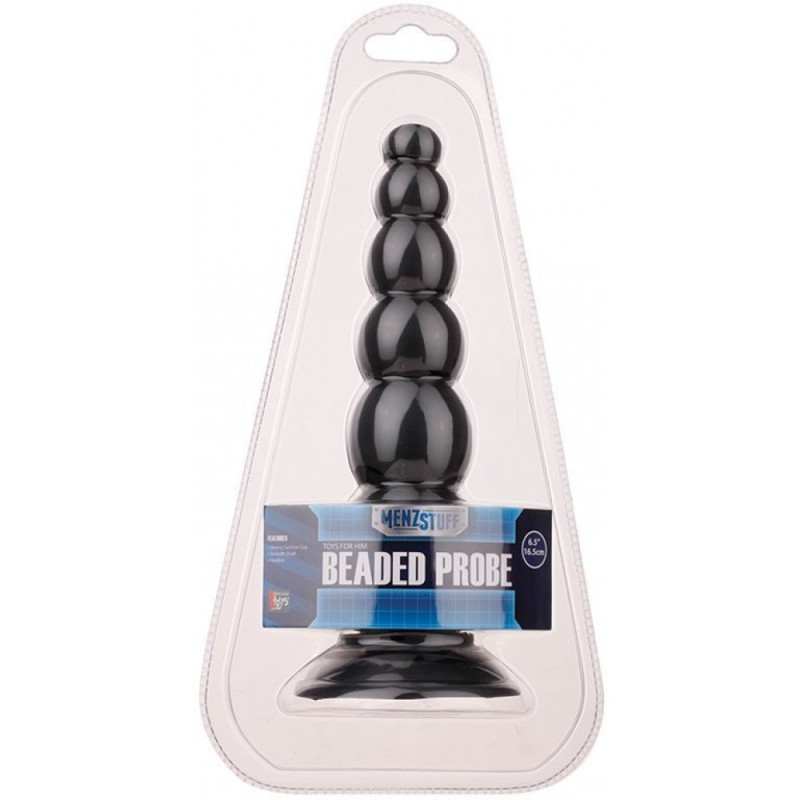 Анальна пробка із кульками Dream Toys MENZSTUFF BEADED PROBE BLACK