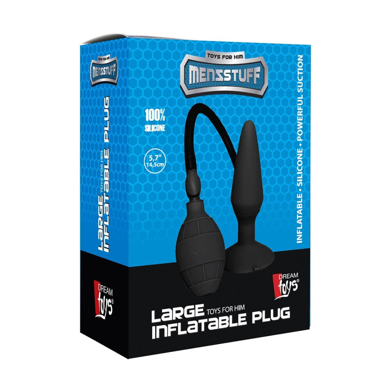Анальний плаг розширювач із накачуванням Dream Toys Menzstuff Large Inflatable Plug чорний
