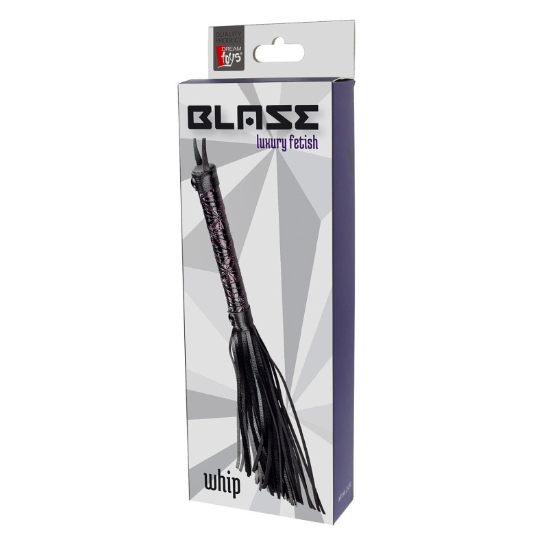 Флогер з фіолетовим тисненням Dream Toys BLAZE Luxury Fetish та петлею