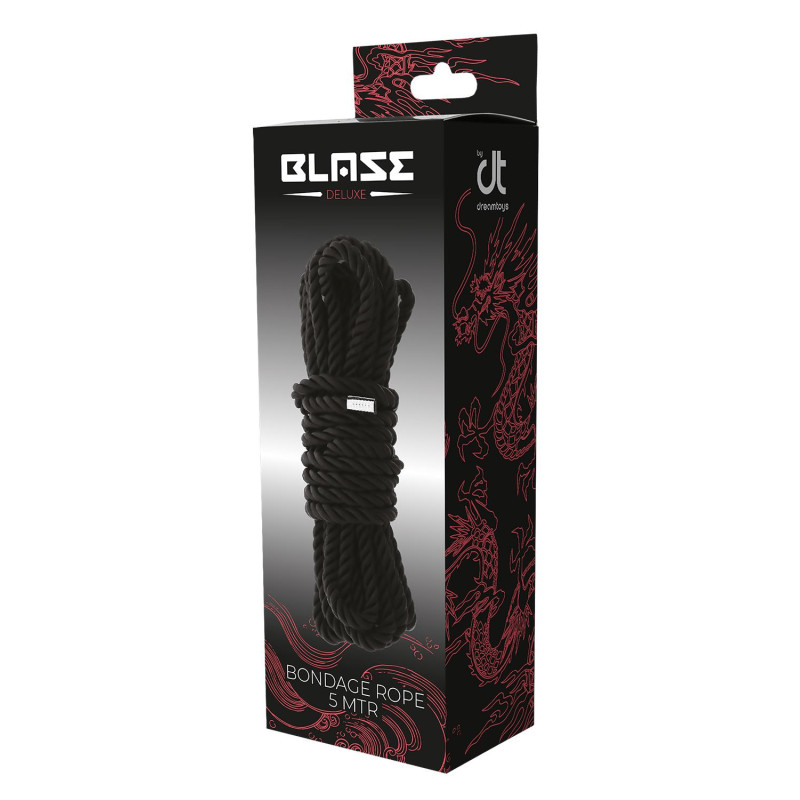 Мотузка для бондажу Dream Toys Blaze Deluxe чорна, 5 м