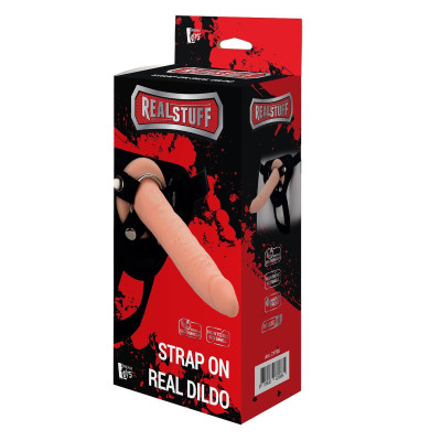 Реалістичний страпон Dream Toys REALSTUFF STRAP ON REAL DILDO