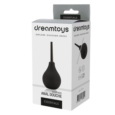 Анальна клізма із щіточкою для очищення Dream Тoys Еssentials ANAL DOUCHE чорна