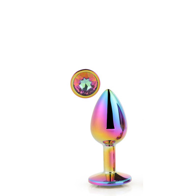 Анальна пробка Dream Toys GLEAMING LOVE MULTICOLOUR PLUG SMALL