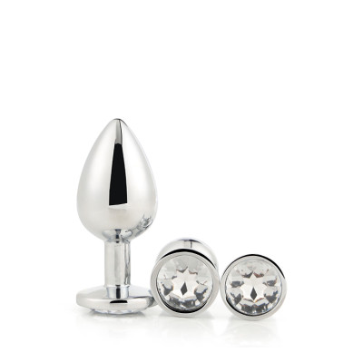 Набір анальних пробок Dream Toys GLEAMING LOVE SILVER PLUG SET