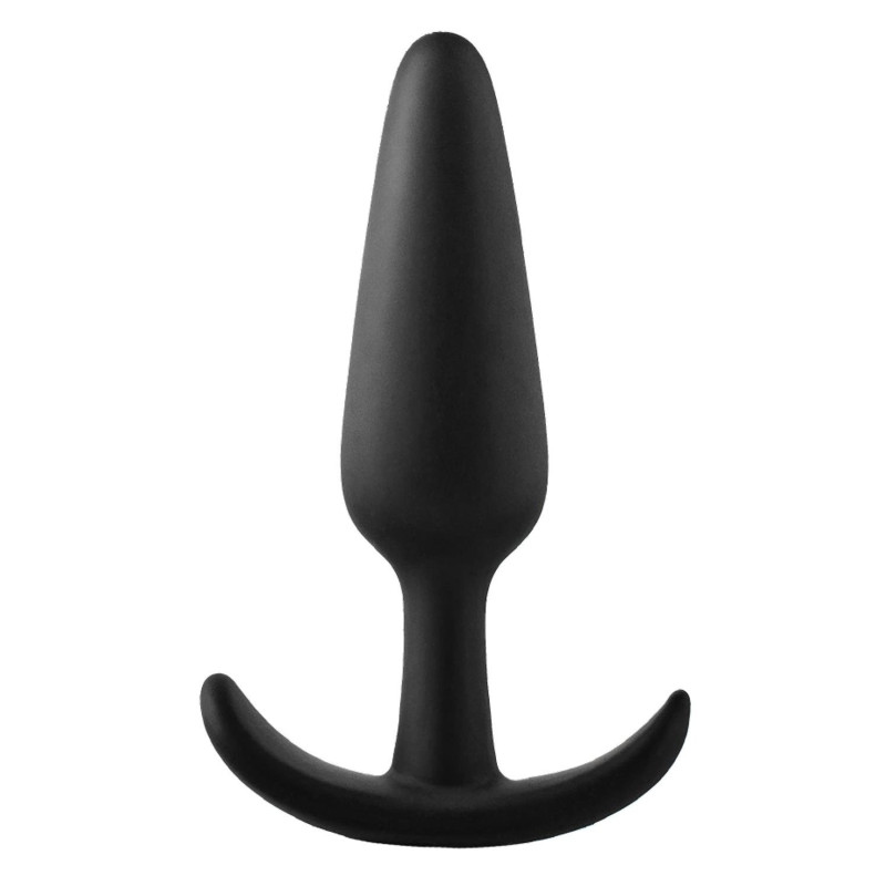 Анальна пробка Dream Toys FantASStic Smooth L чорна, зі стопером у формі якоря