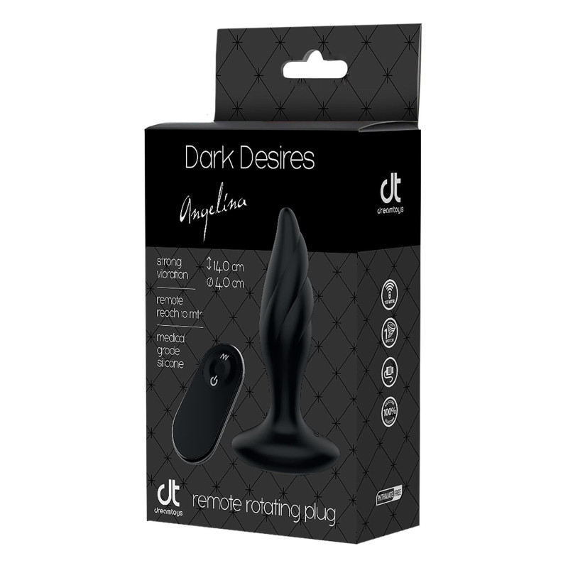 Хвиляста анальна пробка Dream Toys DARK DESIRES ANGELINA з пультом ДУ