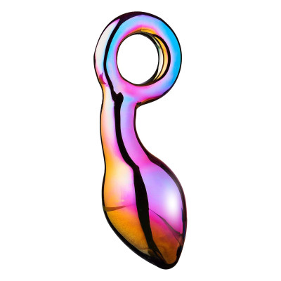 Анальна пробка із боросилікатного скла Dream Toys GLAMOUR GLASS CHUNKY RING PLUG