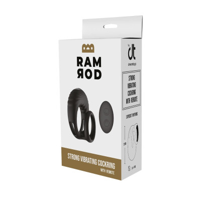 Ерекційне віброкільце Dream Toys Ramrod з пультом, чорне