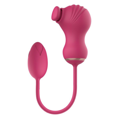 Гнучкий подвійний стимулятор та вібраційне яйце Dream Toys Essentials, рожевий