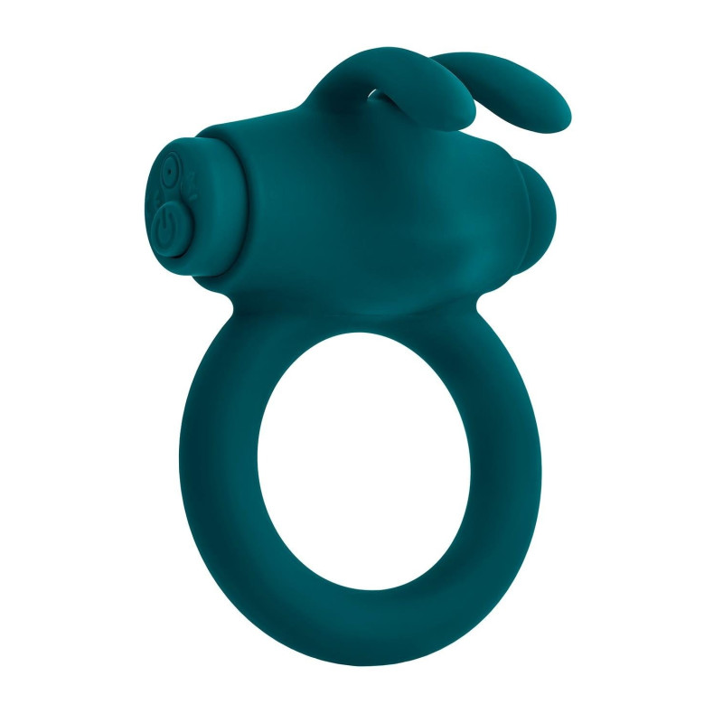Ерекційне кільце з віброкулею Evolved Playboy Bunny Buzzer, зелене