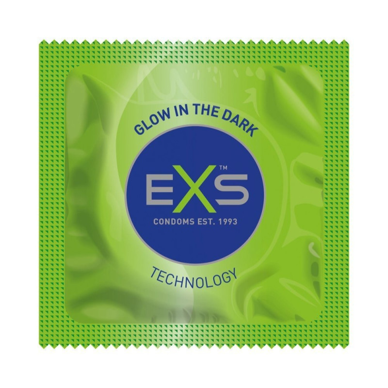 Презервативи EXS Glowing, світяться в темряві, веганські (5 шт)