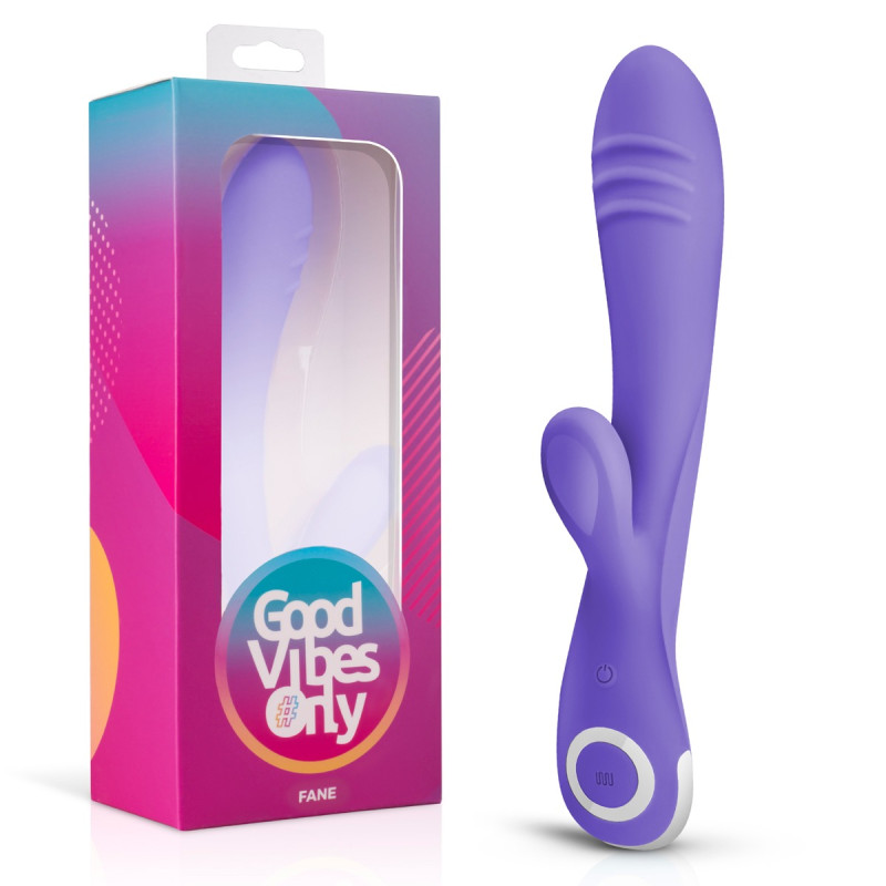 Вібратор-кролик Fane Good Vibes Only, силіконовий, фіолетовий, 22 см х 3.7 см