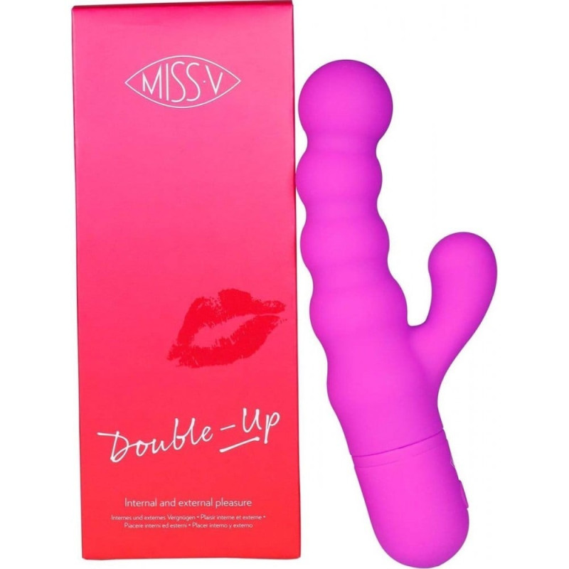 Вібратор-кроль рельєфний Double Up Miss V, фіолетовий