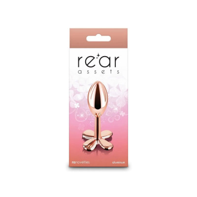 Анальна пробка металевий NS Novelties Rear Assets Clover, золотий