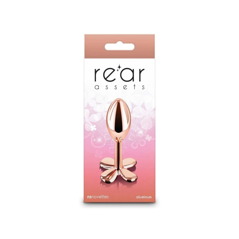 Анальна пробка металевий NS Novelties Rear Assets Clover, золотий
