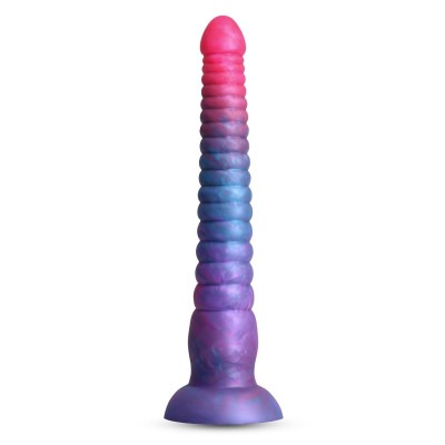 Фалоімітатор NS Novelties Colours Stacked рідкий силікон, рожево-синій, 23 см
