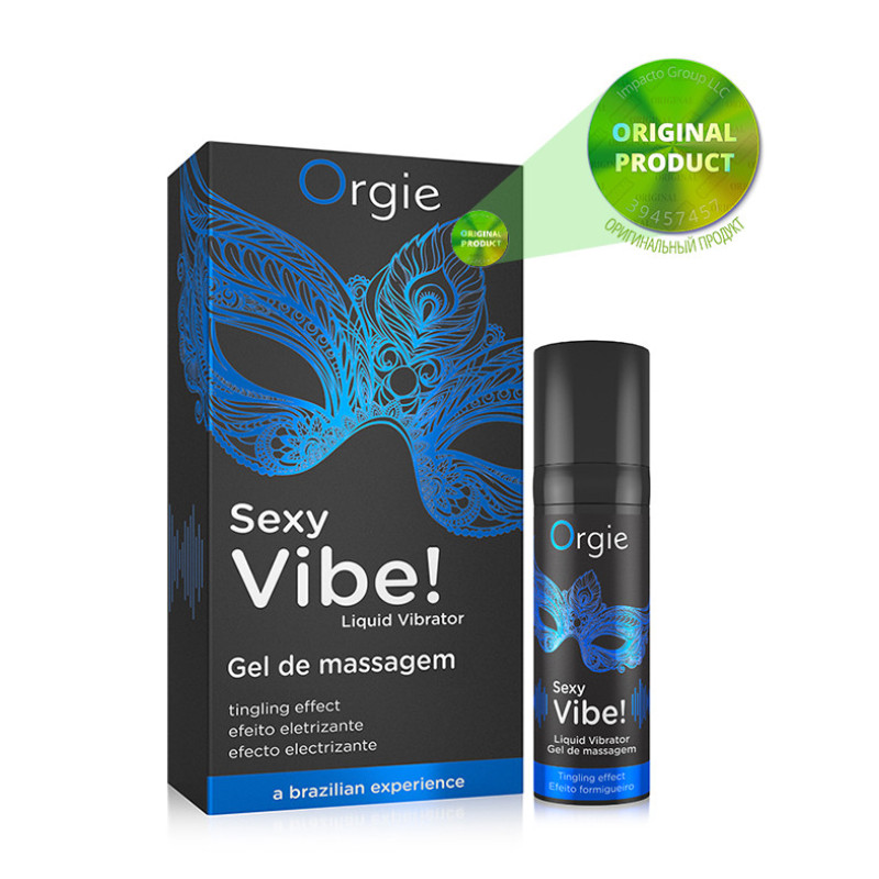 Рідкий вібратор Orgie Sexy Vibe (cила вібрації 6/10), 15 мл, ефект зігрівання+охолодження