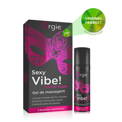 Рідкий вібратор Orgie Sexy Vibe (сила вібрації 9/10), (15 мл) вібрація + ефект, що зігріває