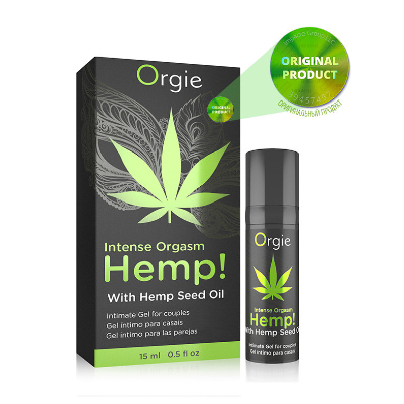 Підсилювач оргазму Orgie Intense Orgasm Hemp! з маслом каннабісу (Сила вібрації 9 з 10)