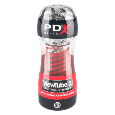 Мастурбатор Pipedream PDX Elite Viewtube 2 прозорий, 18 см