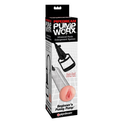 Помпа вакуумна Pipedream Pump Worx Beginner's Pussy прозора, 48.5 см