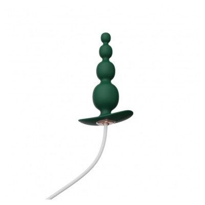 Анальний плаг з вібрацією Qingnan No.8 Mini Vibrating Anal Beads Green