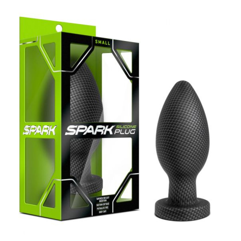 Анальна пробка силікон BLUSH SPARK SILICONE PLUG SMALL CARBON FIBER