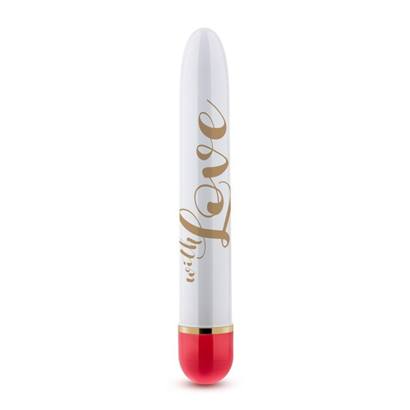 Вібратор Дамський пальчик Blush Love, біло-червоний, 14.5 х 2.5 см
